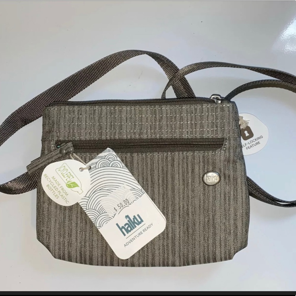 NWT Haiku Impulse Gray Poplar Crossbody